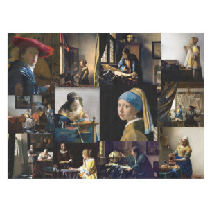 Toalha De Mesa Johannes Vermeer - Patchwork de obras-primas