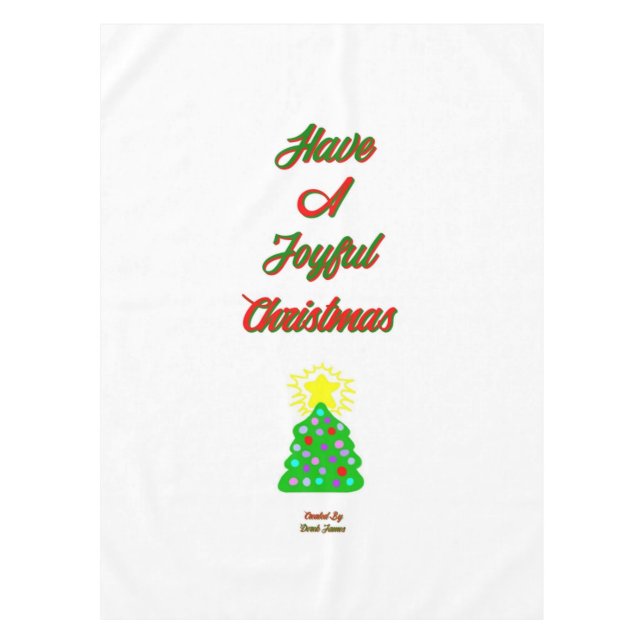 Toalha De Mesa Joyful Christmas Tablecloth (Frente)