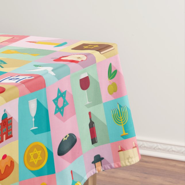 Toalha De Mesa Judaica Tablecloth - Bonitos presentes únicos (Posição Original)