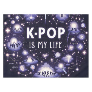 Toalha De Mesa K-pop é minha vida flutuando entre as estrelas