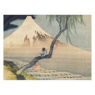 Toalha De Mesa Katsushika Hokusai - Menino Vivendo o Monte Fuji