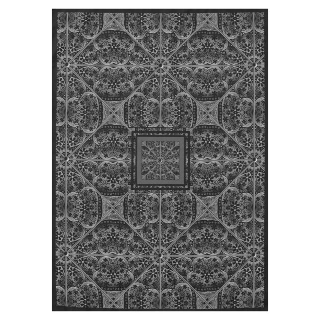 Toalha De Mesa Lace Black Cerâmico (Frente)