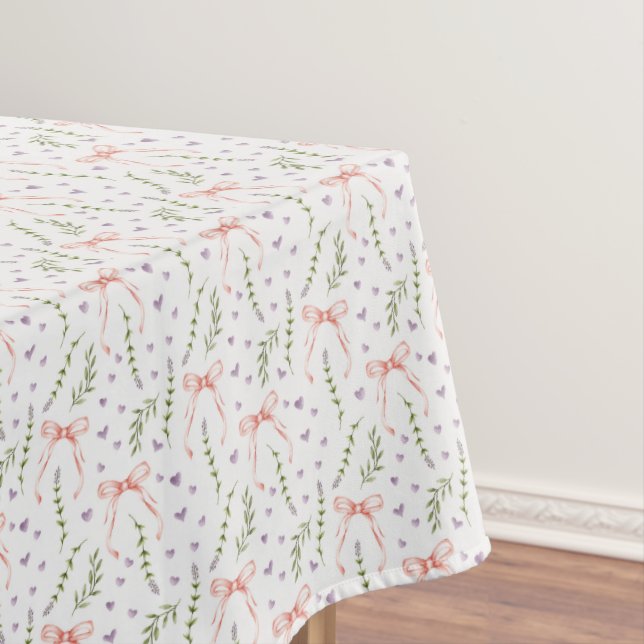 Toalha De Mesa Laços Rosa (Posição Original)