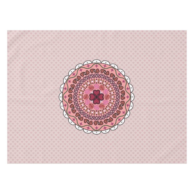 Toalha De Mesa Lacy Dia de os namorados Tablecloth (Frente (Horizontal))