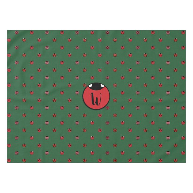 Toalha De Mesa Ladybug Bolinhas Tablecloth (Frente (Horizontal))