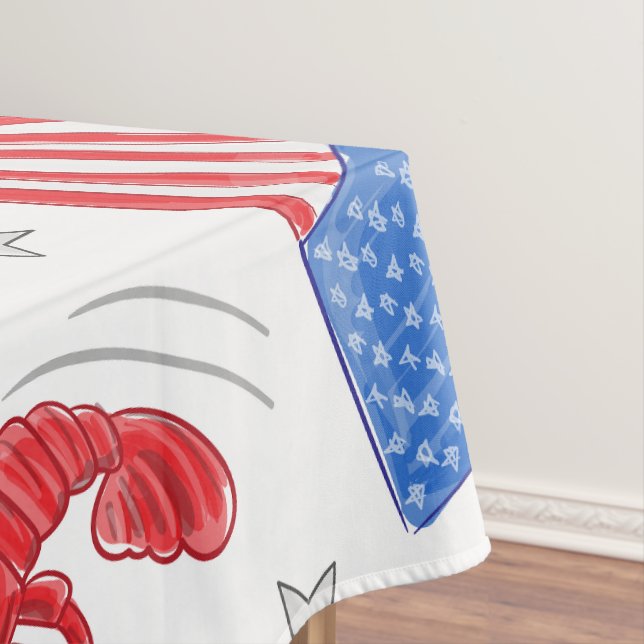 Toalha De Mesa Lagosta Bandeira Americana Patriótica Cerveja Verã (Posição Original)