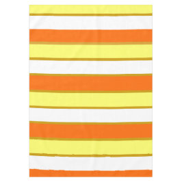 Toalha De Mesa Laranja, Amarelo e White Stripes