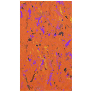 Toalha De Mesa Laranja, Amarelo, Roxo e Abstrato preto