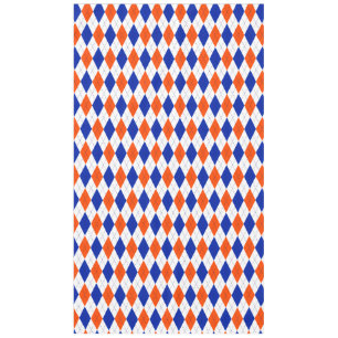 Toalha De Mesa Laranja e Blue Diamond Argyle