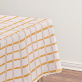 Toalha De Mesa Laranja Rosa Dopamina Grid Moderno