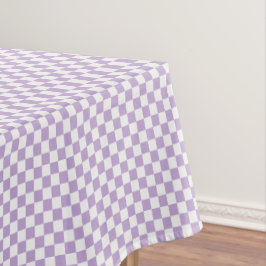Toalha De Mesa Lavanda E Gingham Branco Verificados