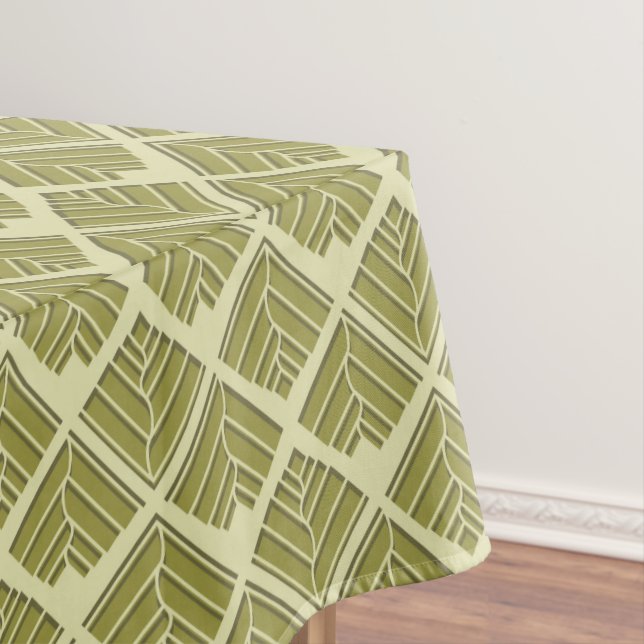 Toalha De Mesa Leaf Padrão Dourado Luz do Limão Quadrado (Posição Original)