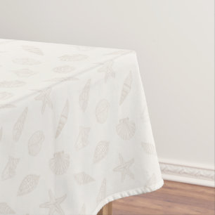 Toalha De Mesa Leite de Amêndoa Charme Costeiro