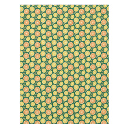 Toalha De Mesa Lemon yellow orange  Pattern green