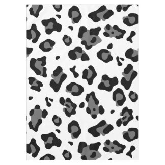 Toalha De Mesa leopardo-das-neves impressão de animal branco ocel
