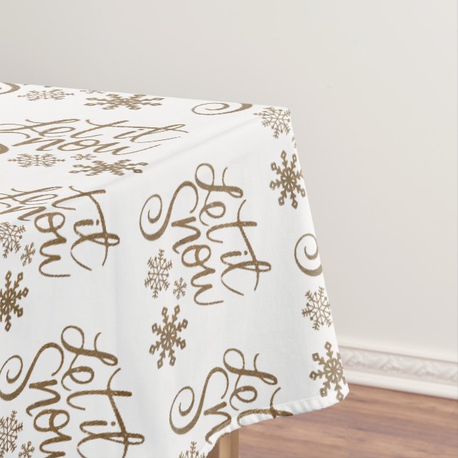 Toalha de Mesa Let it Snow Festa de Natal (Posição Original)