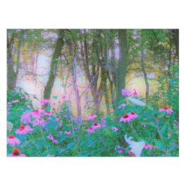 Toalha De Mesa Levantamento do Sol Brilhante com Confluentes Rosa