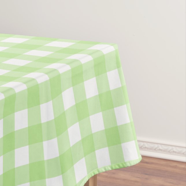 Toalha De Mesa Leve Mesa verde de Gingham (Posição Original)