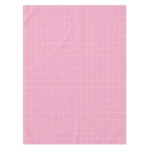 Light Green Cell Pattern Pink Checkered Plaid.