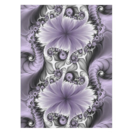 Toalha De Mesa Lilac Illusion Abstrato Floral Fractal Art Fantasy