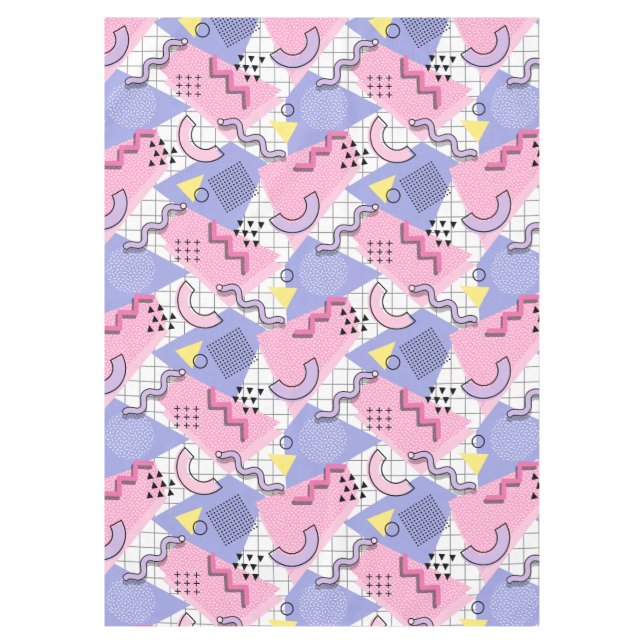 Toalha De Mesa Lilac Rosa Ativo do anos 80 Memphis (Frente)