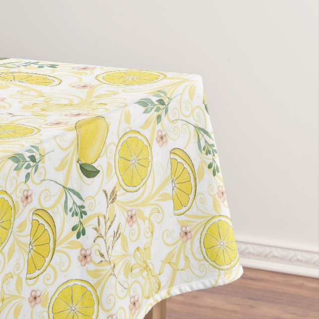 Toalha De Mesa Limão Citrus Botanical (Posição Original)
