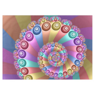 Toalha De Mesa Linda Arco-Íris Colores Abstrato de Arte Fractal
