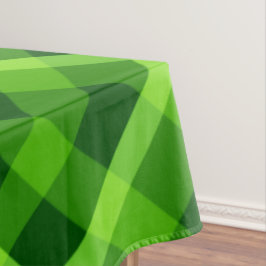 Toalha De Mesa Linda Xadrez Verde-Árvore Grande Tablecloe