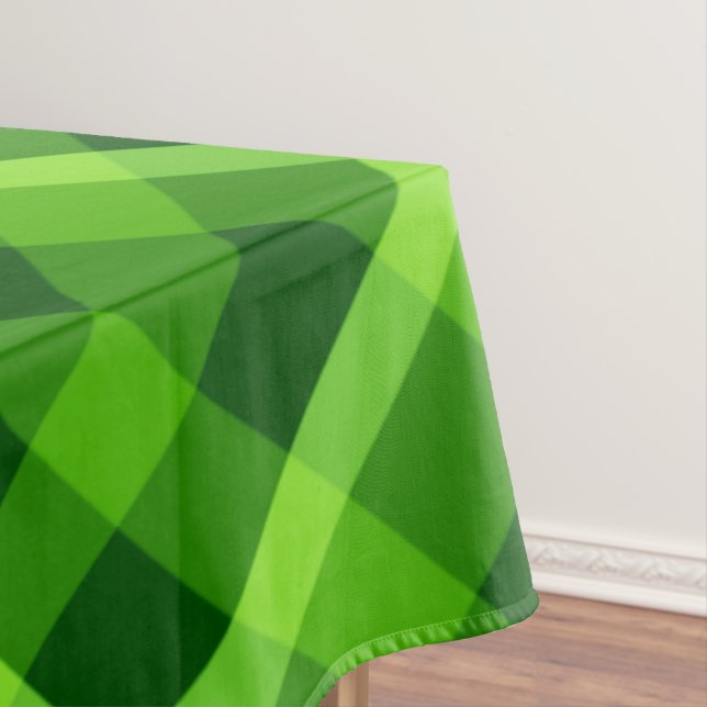 Toalha De Mesa Linda Xadrez Verde-Árvore Grande Tablecloe (Posição Original)