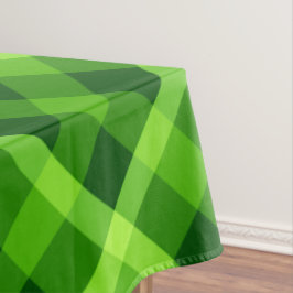 Toalha De Mesa Linda Xadrez Verde-Árvore Pequena Tablecloe