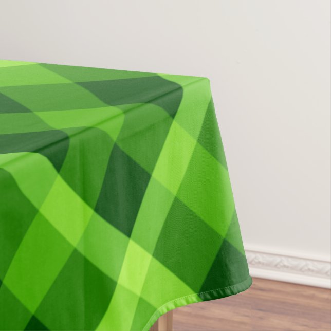 Toalha De Mesa Linda Xadrez Verde-Árvore Pequena Tablecloe (Posição Original)