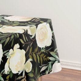 Toalha De Mesa Lindas rosas brancas da Vanilla Monograma Personal