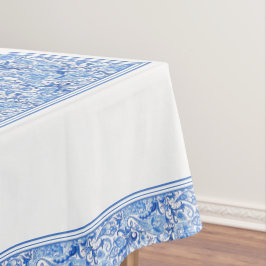 Toalha De Mesa Lindo padrão artístico de paisley floral azul bran