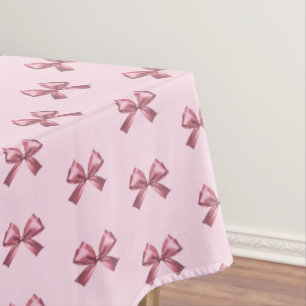 Toalha De Mesa Lindo padrão de arco estético de cetim rosa femini