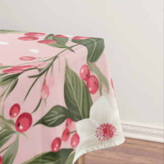 Toalha De Mesa Lindo Rosa Shabby Chic Natal Floral Berry