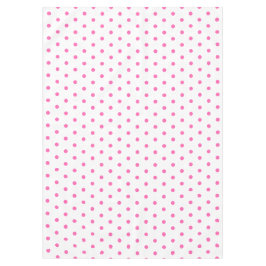 Toalha De Mesa Lindos Pontos Pintados de Rosa Branco