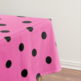 Toalha De Mesa Lindos Pontos Pretos Rosa