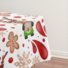 Toalha De Mesa Lindos Renes de Natal para Crianças Vermelhas