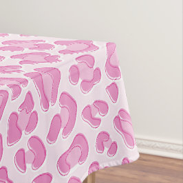 Toalha De Mesa Linha rosa-pré-papoila-leopardo - Poster de recebi