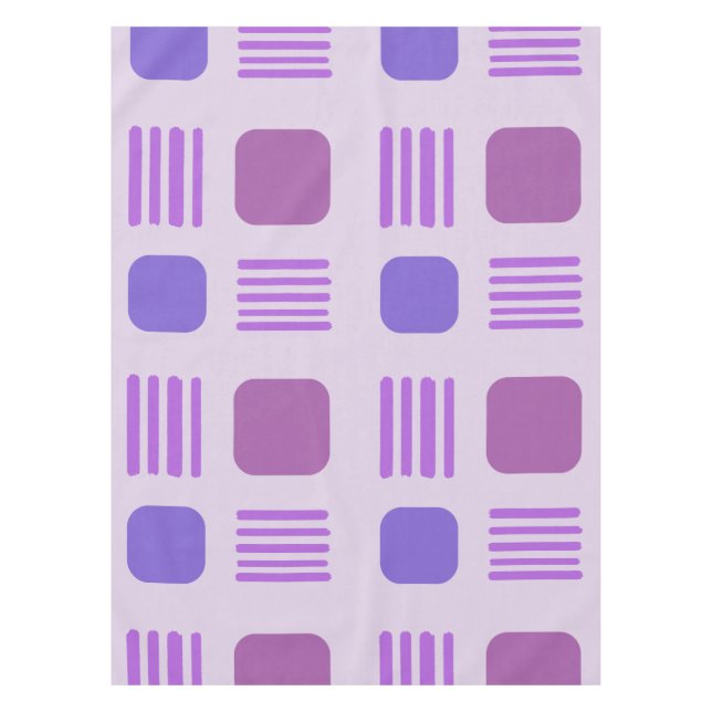 Toalha De Mesa Linhas Quadradas Modernas do Século médio Leve Rox (Frente)