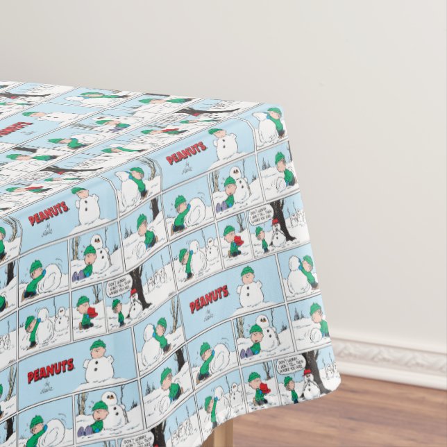 Toalha De Mesa Linus constrói um boneco de neve (Posição Original)