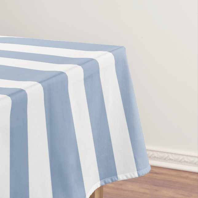 Toalha de Mesa Listra Azul e Branco (Posição Original)