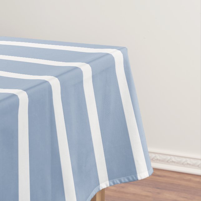 Toalha de Mesa Listra Azul e Branco (Posição Original)