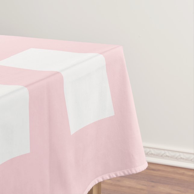 Toalha de Mesa Listra Rosa e Branco (Posição Original)