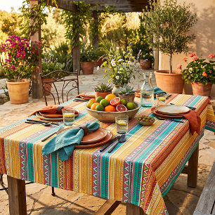 Toalha de mesa listras astecas