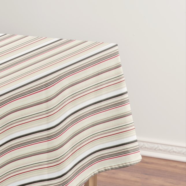 Toalha De Mesa Listras brancas, brancas e de colagem branca (Posição Original)
