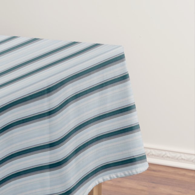 Toalha De Mesa Listras cinza azul fofo (Posição Original)