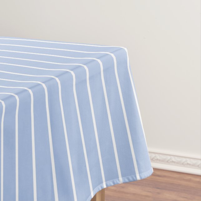 Toalha De Mesa Listras Clássicas Azul e Branco    (Posição Original)