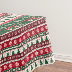 Toalha De Mesa Listras Clássicas de Suéter Feio de Natal