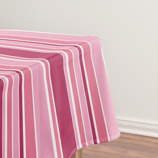 Toalha De Mesa Listras cor-de-rosa (Posição Original)